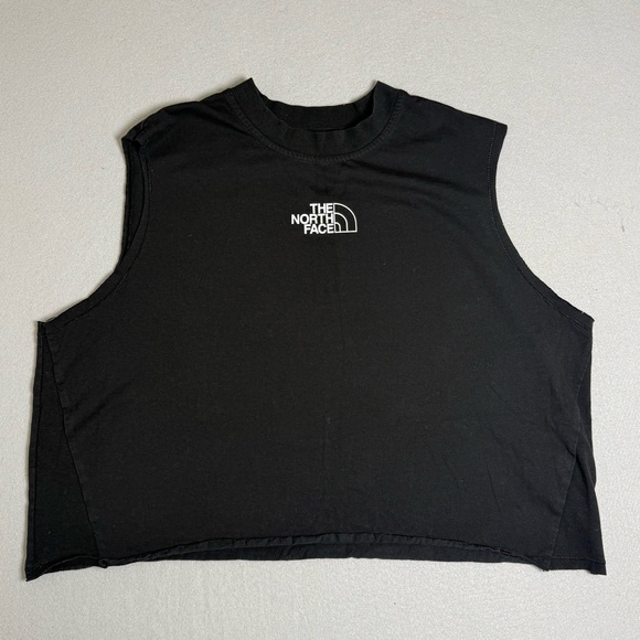 Women's The North Face Himalayan Source Black Tank Top Cropped Colorful XXL 2XL - Picture 1 of 5